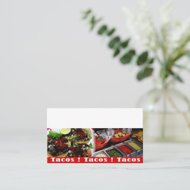 Tacos Visitkort (Stående Fram)