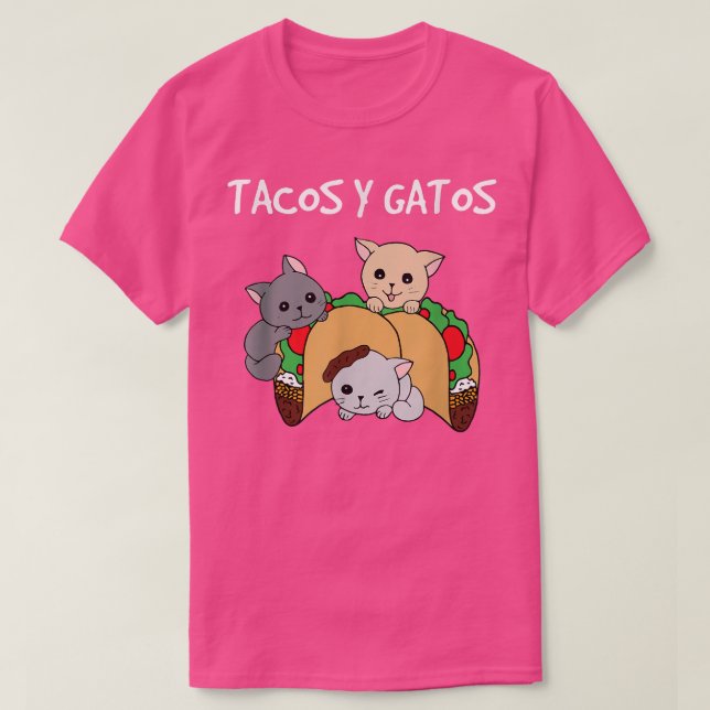Tacos y Gatos Funny Tacos Cat  T Shirt (Design framsida)