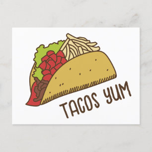 Tacos Yum Vykort