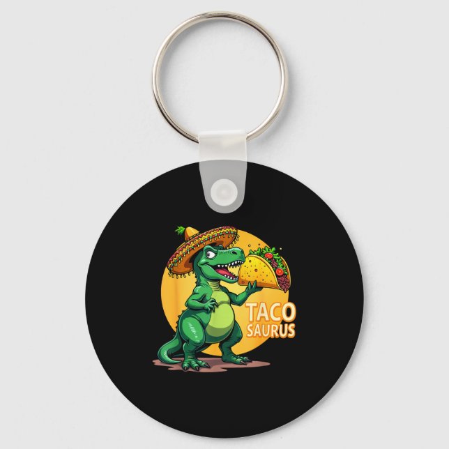 Tacosaurus cinco de mayo fiesta t-rex hatt nyckelring (Framsida)