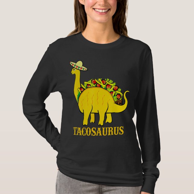 Tacosaurus Cinco De Mayo Funny Taco Dinosaur 3 T Shirt (Framsida)