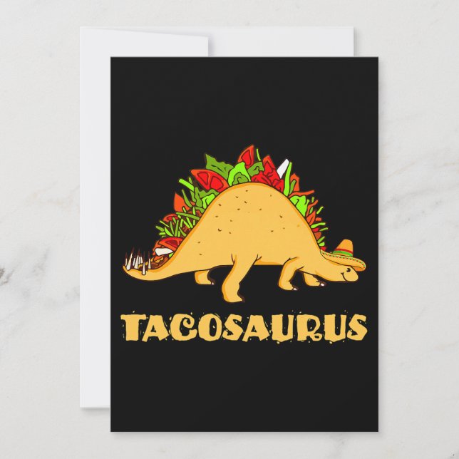 Tacosaurus Cinco de Mayo Funny Taco Dinosaur Inbjudningar (Framsida)