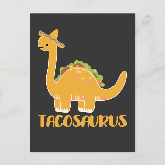 Tacosaurus Cinco de Mayo Funny Taco Dinosaur Vykort (Framsida)