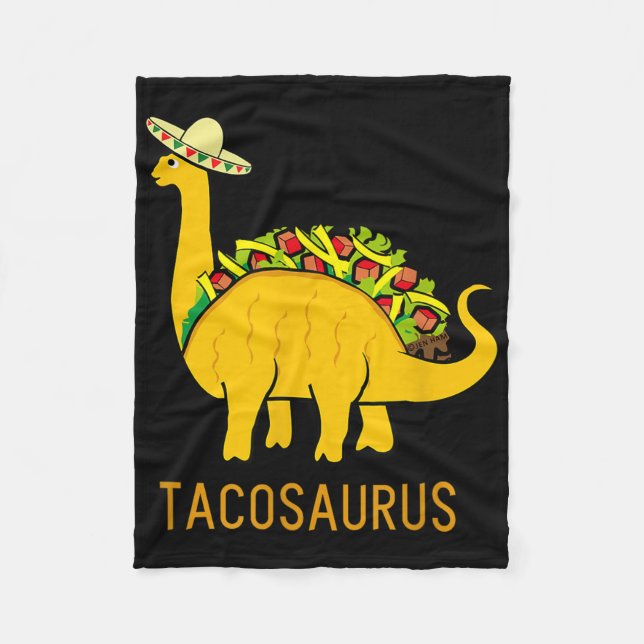 Tacosaurus Cinco De Mayo Shirt Funny Taco Dinosaur Fleecefilt (Framsidan)