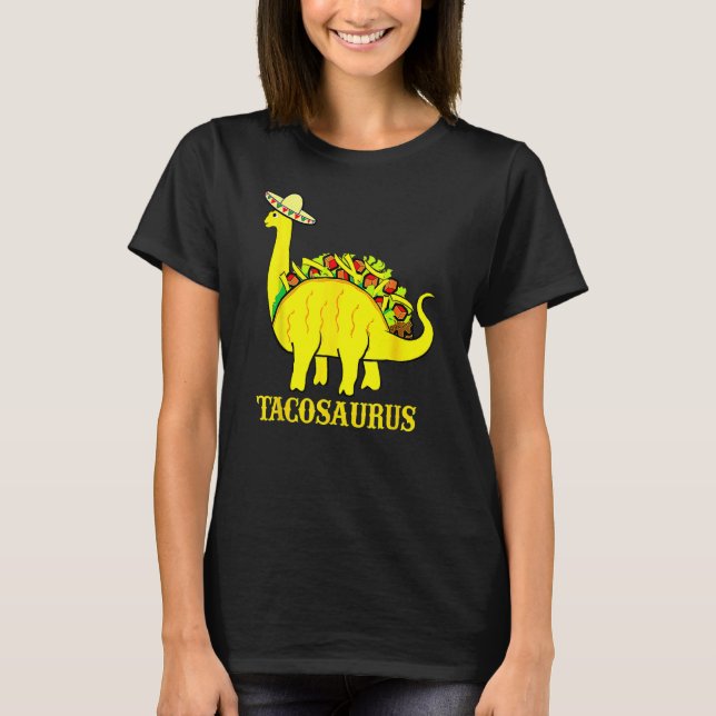 Tacosaurus Cinco De Mayo Shirt Funny Taco Dinosaur T (Framsida)