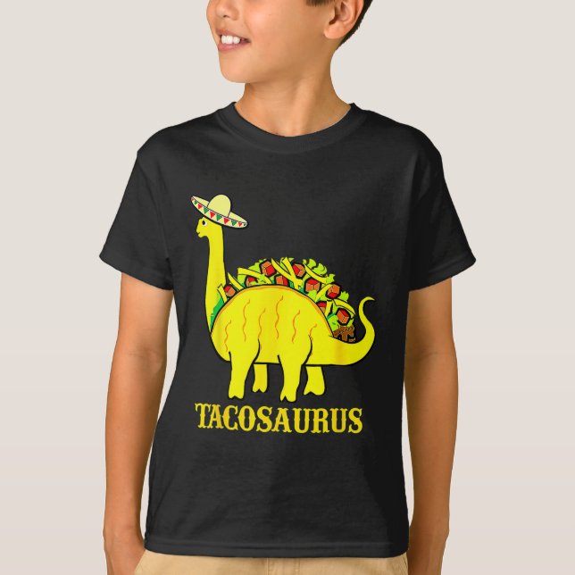 Tacosaurus Cinco De Mayo Shirt Funny Taco Dinosaur T (Framsida)
