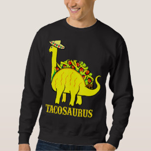 Tacosaurus Cinco De Mayo Taco Dinosaur Tee Lång Ärmad Tröja