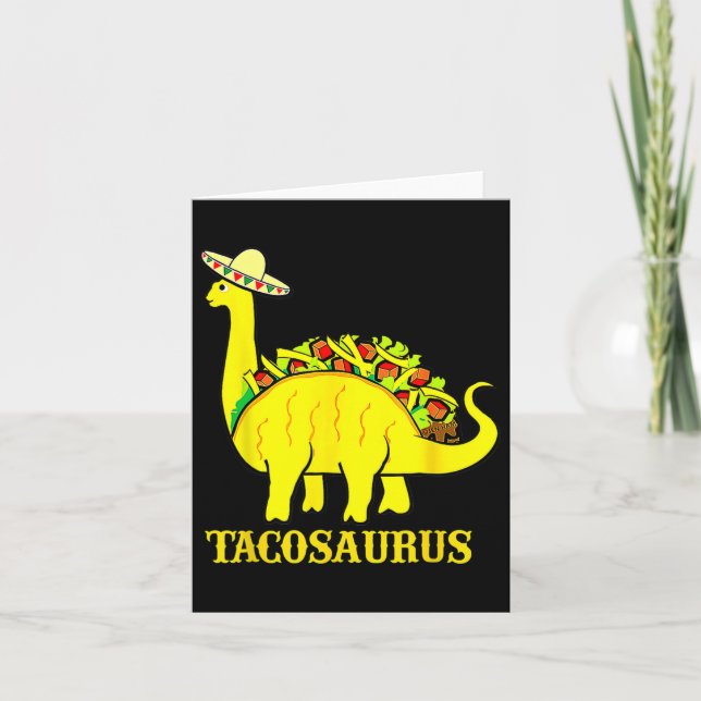 Tacosaurus Cinco De Mayo Tröja Rolig Taco Dinosaur Kort (Framsida)