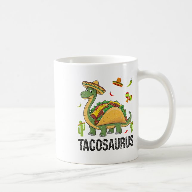 Tacosaurus Dinosaur Taco T Rex Funny Cinco De Mayo Kaffemugg (Höger)