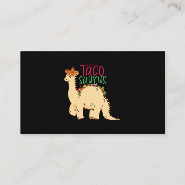 Tacosaurus Funny Cinco de Mayo Taco Dinosaur Älska Visitkort (Framsida)