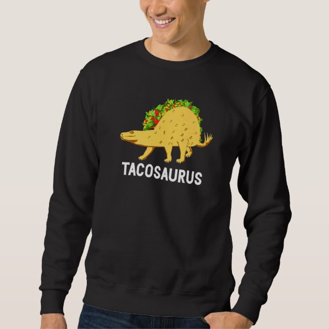 Tacosaurus Rex  Cinco De Mayo Taco Dinosaur Mat Lång Ärmad Tröja (Framsida)