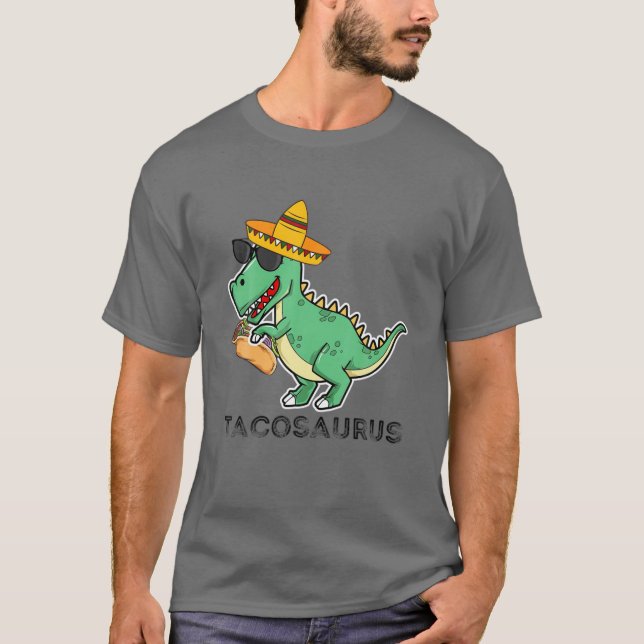 Tacosaurus Rex Dinosaur Taco Kids Cinco De Mayo Pa T Shirt (Framsida)