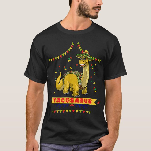 Tacosaurus Rex Dinosaur Taco Kids Cinco De Mayo Pa T Shirt (Framsida)