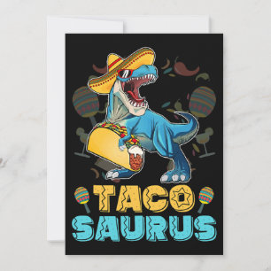 Tacosaurus Shirt Kid Taco Cinco de Mayo Kid Dinosa Inbjudningar