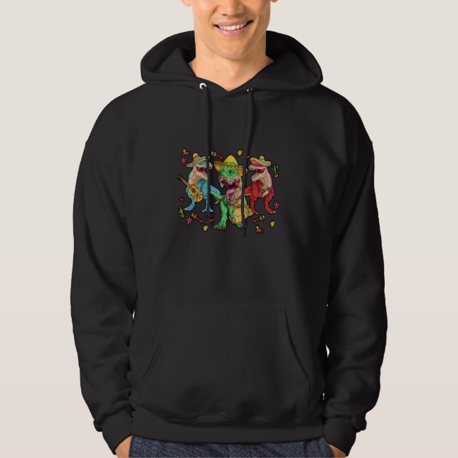 Tacosaurus Shirt Taco Cinco de Mayo Kids Boys Dino Hoodie (Framsida)