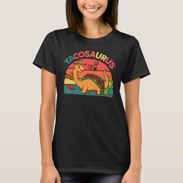 Tacosaurus Småbarn Kids Taco Dinosaur T Shirt (Framsida)
