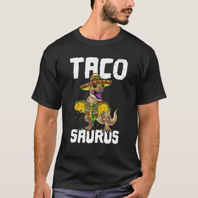 Tacosaurus Taco Cinco De Mayo Kids Boys Dinosaur T T Shirt (Framsida)
