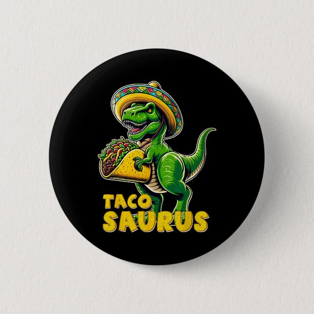 Tacosaurus Taco Dinosaur T Rex Dino Cinco De Mayo Knapp (Framsida)