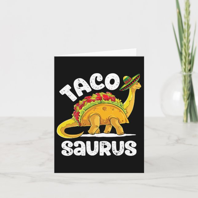 Tacosaurus Taco Dinosaur T Rex Funny Cinco De Mayo Kort (Framsida)