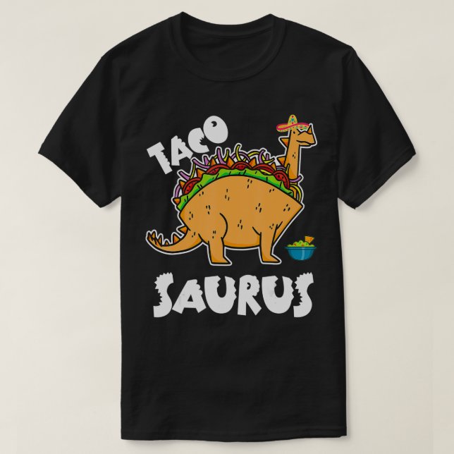 Tacosaurus Taco Dinosaur Tre Funny Cinco de Mayo w T Shirt (Design framsida)