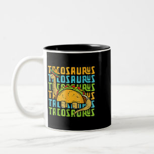 Tacosaurus TRex Dinosaur Taco Cinco De Mayo Party Två-Tonad Mugg