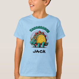 Tacosaurus Triceratops Funny Cartoon T Shirt