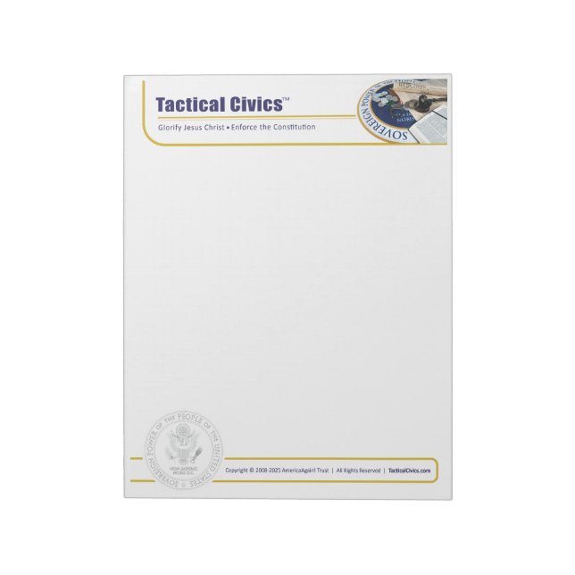Tactical Civics™  5,5" x 6" anteckningsblock - 40  (Roterad)