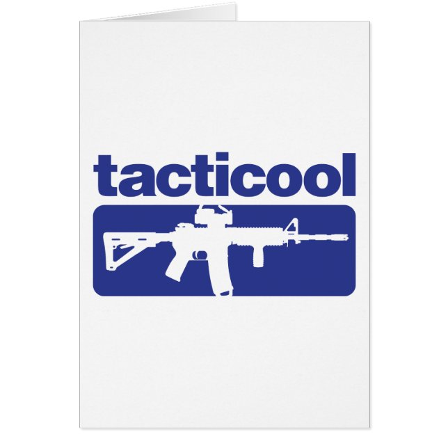 Tacticool - blått hälsningskort (Framsidan)