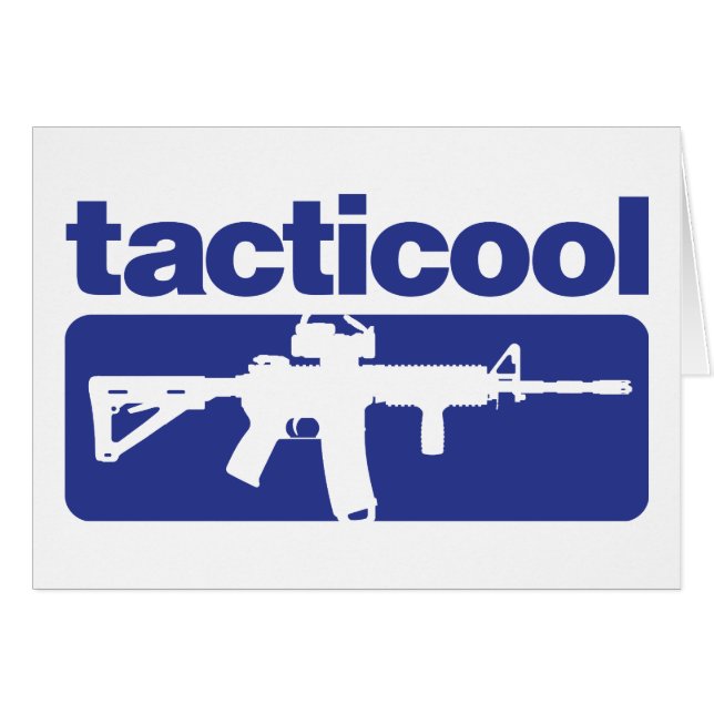 Tacticool - blått hälsningskort (Framsidan Horizontal)