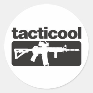 Tacticool - svart runt klistermärke