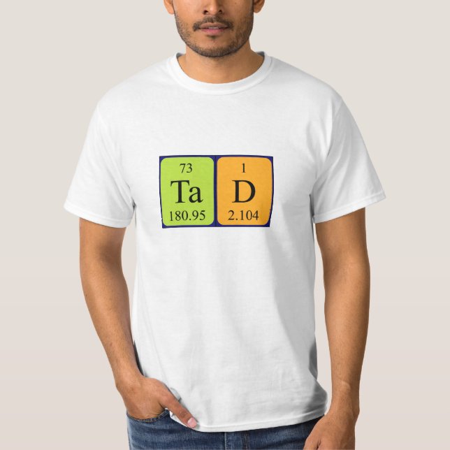 Tad Periodisk skjorta bord namn Tee Shirt (Framsida)