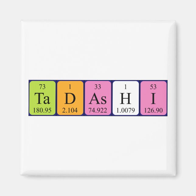 Tadashi Periodisk magnet bord namn (Framsidan)