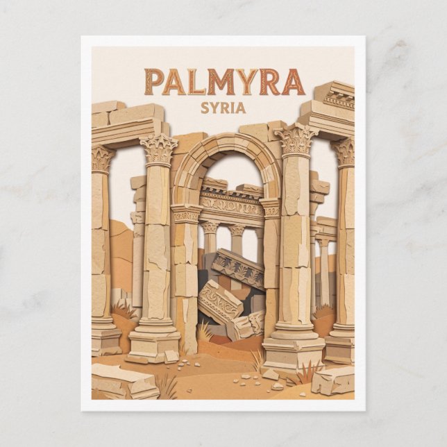 Tadmur Bels tempel Syrien Vykort (Framsida)