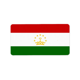 Tadzjikistan flagga adressetikett