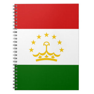 Tadzjikistan flagga anteckningsbok