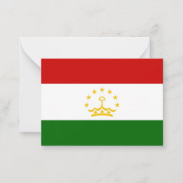 Tadzjikistan flagga anteckningskort