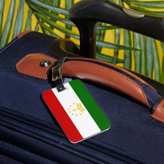 Tadzjikistan flagga bagagebricka (Framsida Insitu 1)