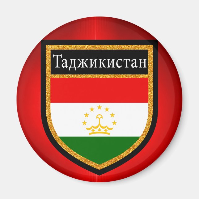 Tadzjikistan Flagga Magnet (Framsidan)