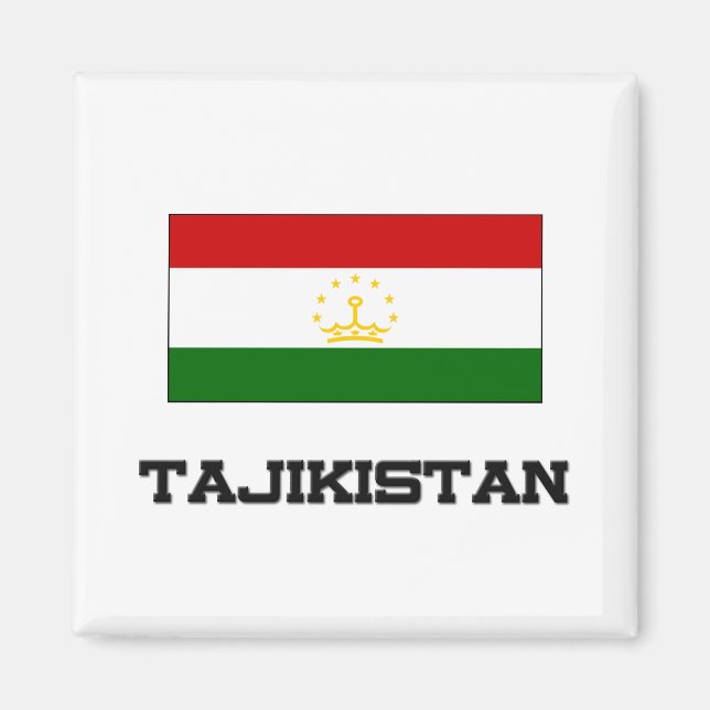 Tadzjikistan Flagga Magnet (Framsidan)