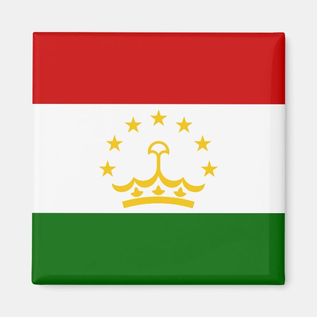 Tadzjikistan Flagga Magnet (Framsidan)