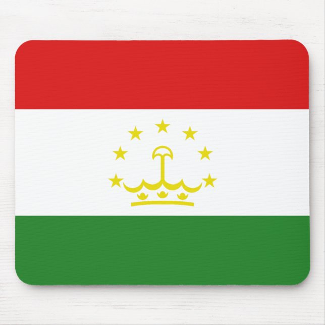 Tadzjikistan Flagga Mousepad Musmatta (Framsidan)