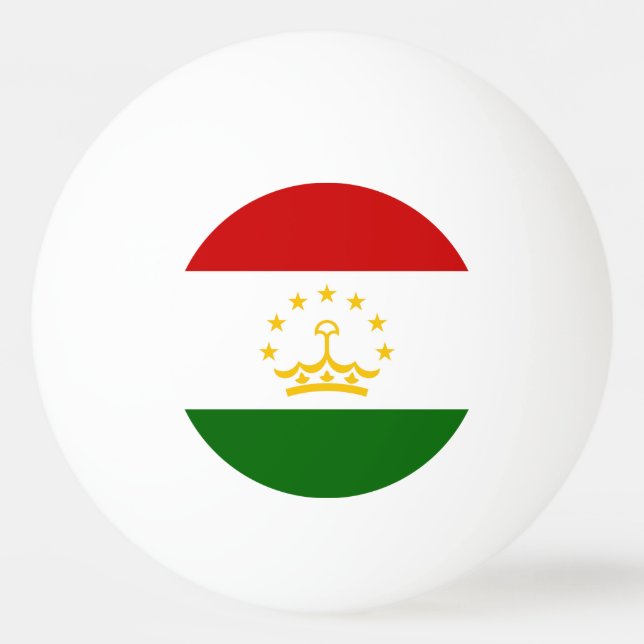 Tadzjikistan flagga pingisboll (Framsidan)