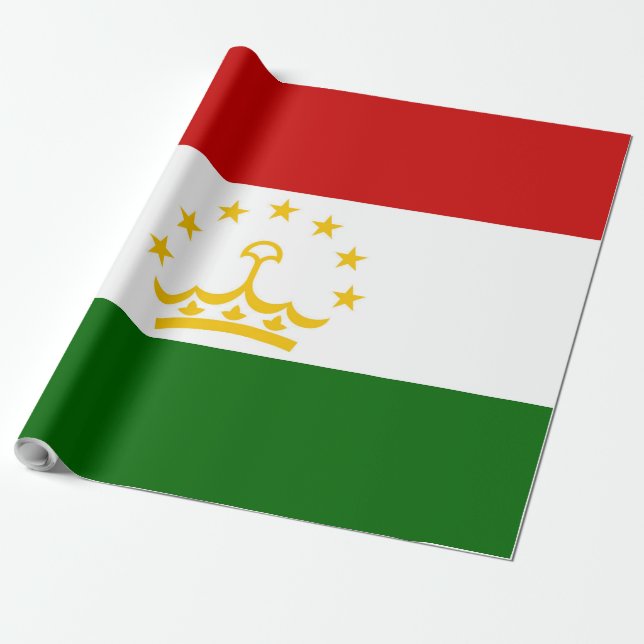 Tadzjikistan flagga presentpapper (Utrullad)