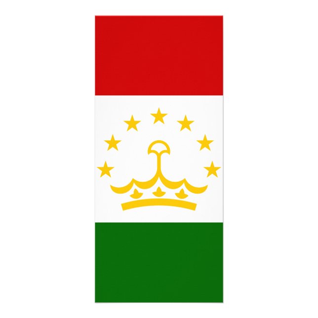 Tadzjikistan flagga reklamkort (Framsidan)