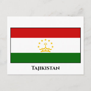 Tadzjikistan Flagga Vykort