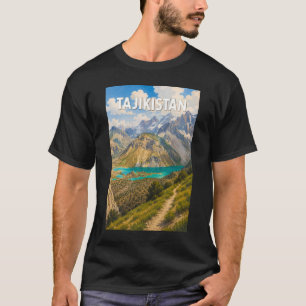 Tadzjikistan Illustration Resa Konst Vintage T Shirt
