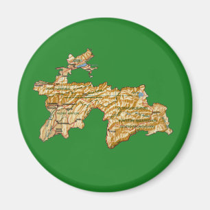Tadzjikistan kartamagnet magnet