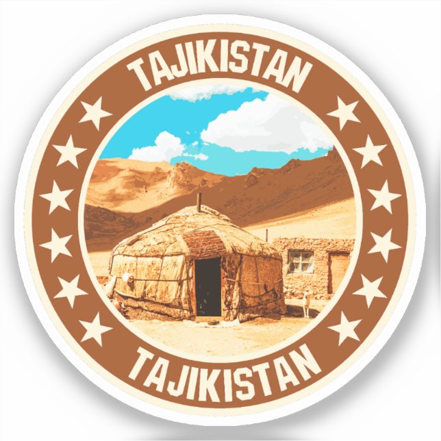Tadzjikistan Klistermärken (Framsida)