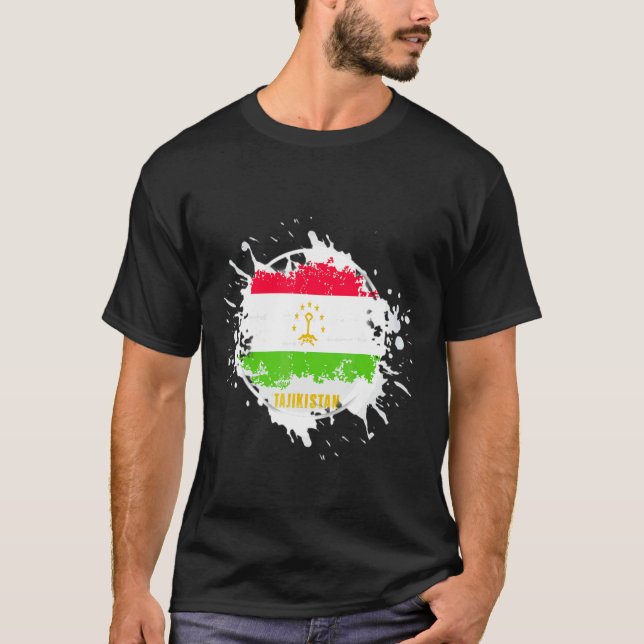 Tadzjikistan stänk t shirt (Framsida)