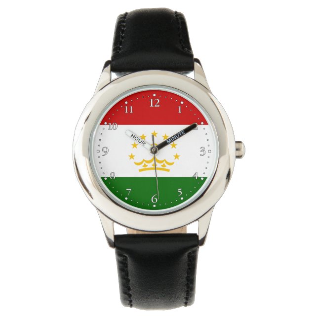 Tadzjikistans flagga armbandsur (Framsida)